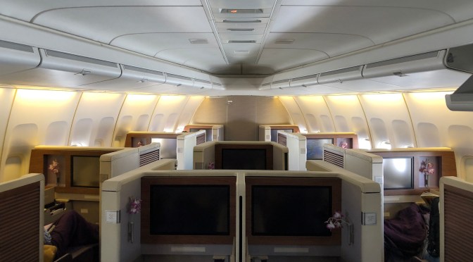 thai airways 747 business class review