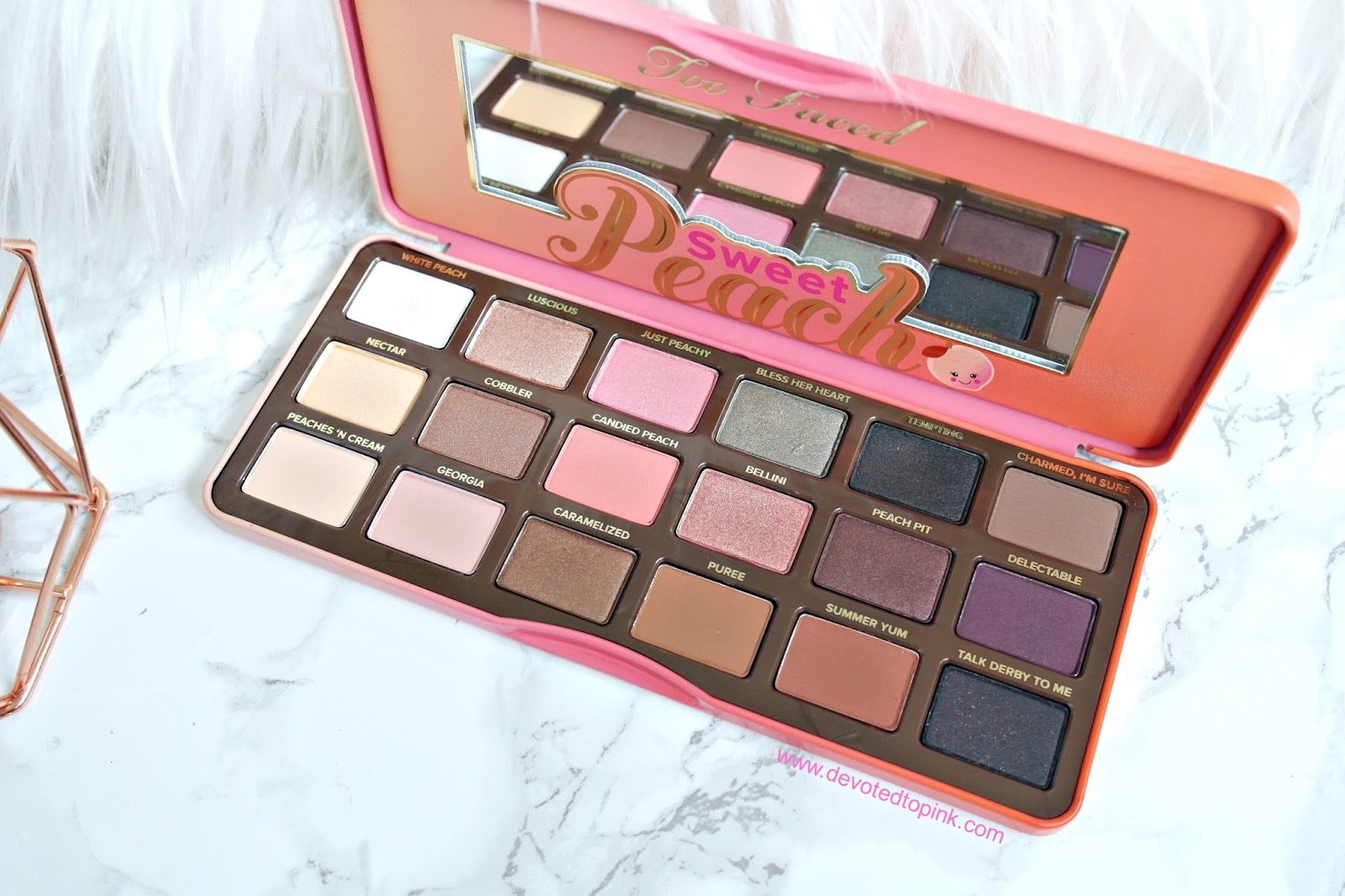 too faced sweet peach eyeshadow palette review